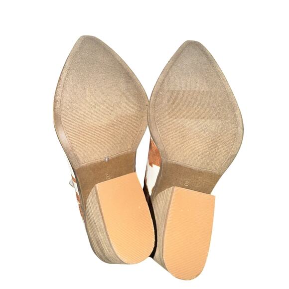 Barn Babe Boots Brown and White Cow Spots Zipper in back - size 8 -R12 - Picture 8 of 9